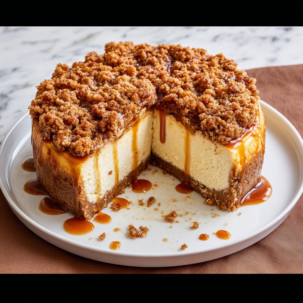 Apple Crisp Cheesecake Recipe - Recipe Image