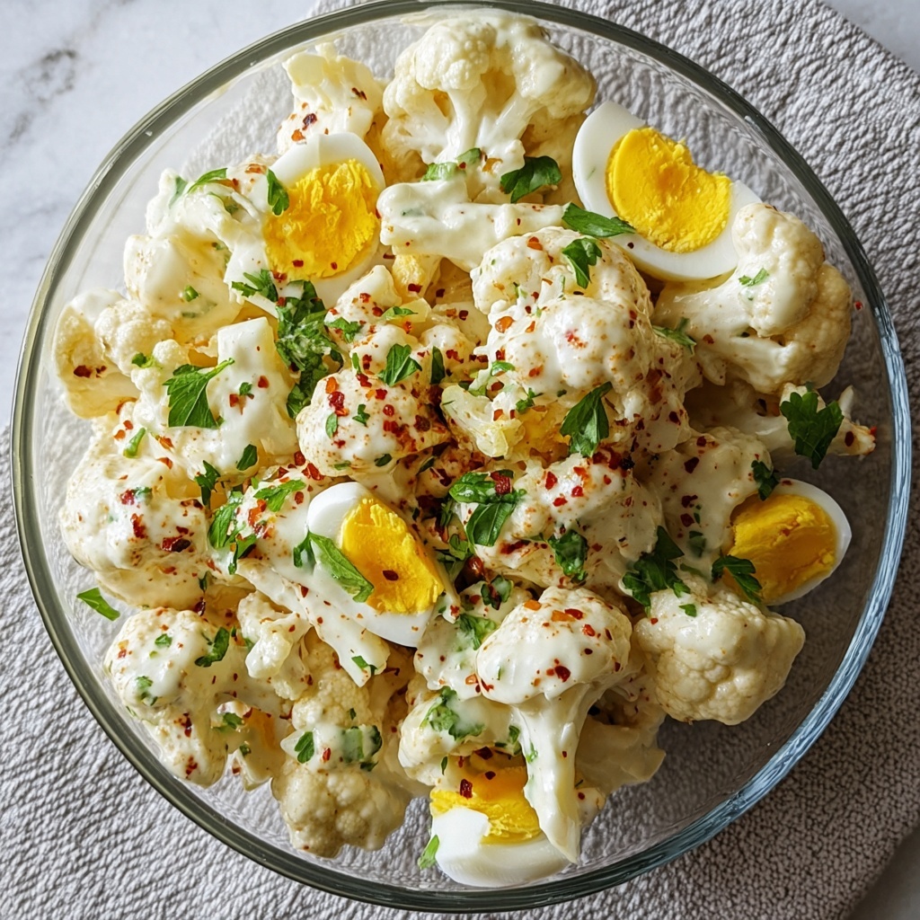 Cauliflower Egg Salad with Mustard and Pickle Relish Recipe - Recipe Image