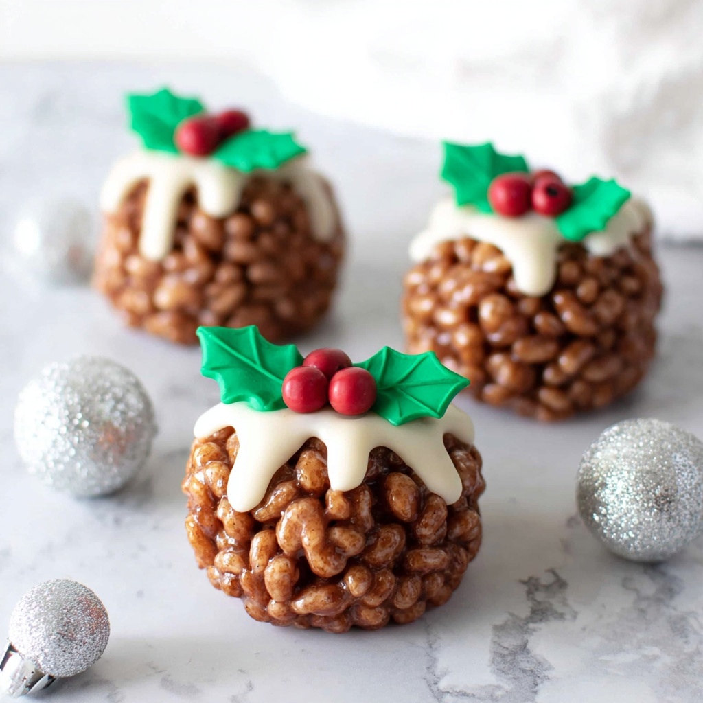 Rice Krispie Christmas Puddings Recipe - Recipe Image
