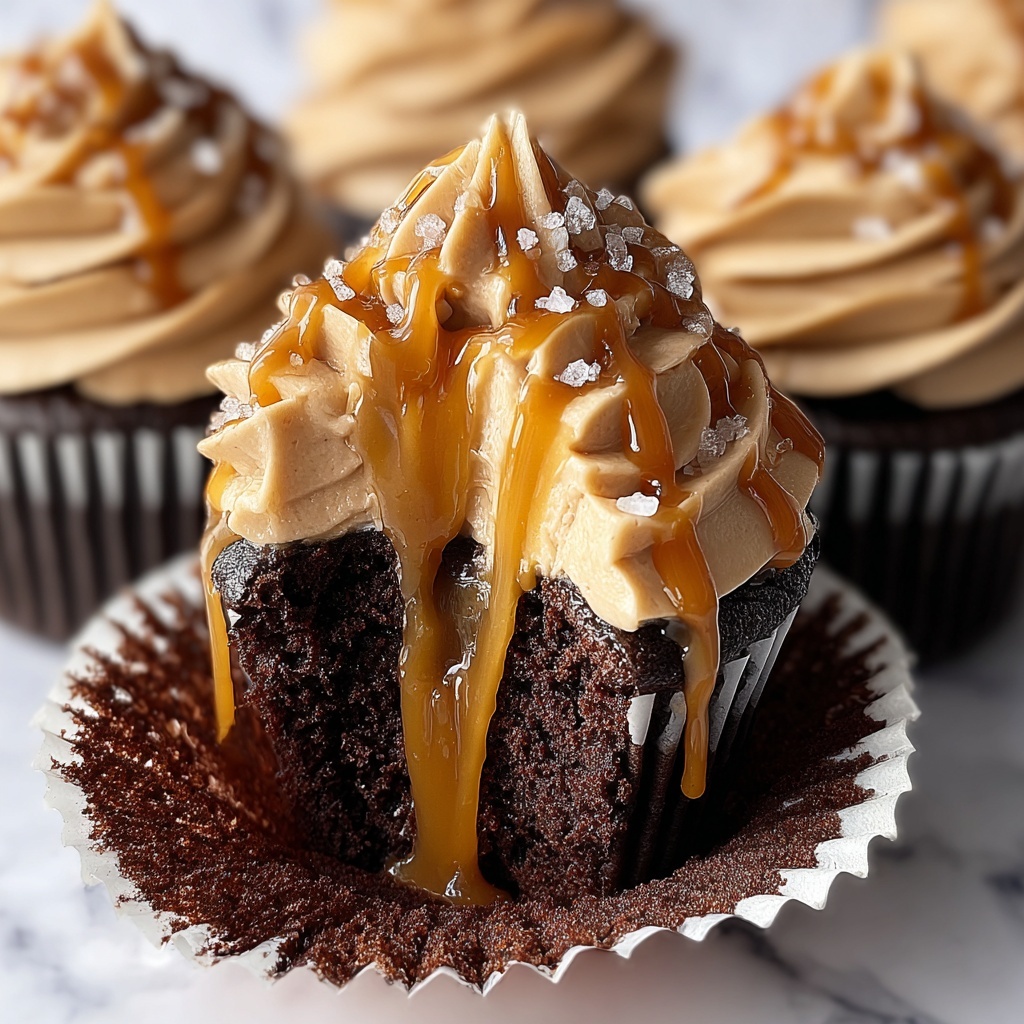 Salted Caramel Lava Cupcakes Recipe - Recipe Image