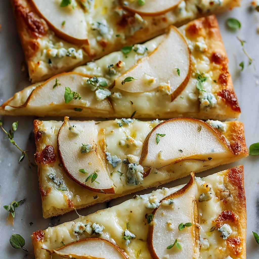 Pear and Gorgonzola Flatbread with Honey and Walnuts Recipe - Recipe Image