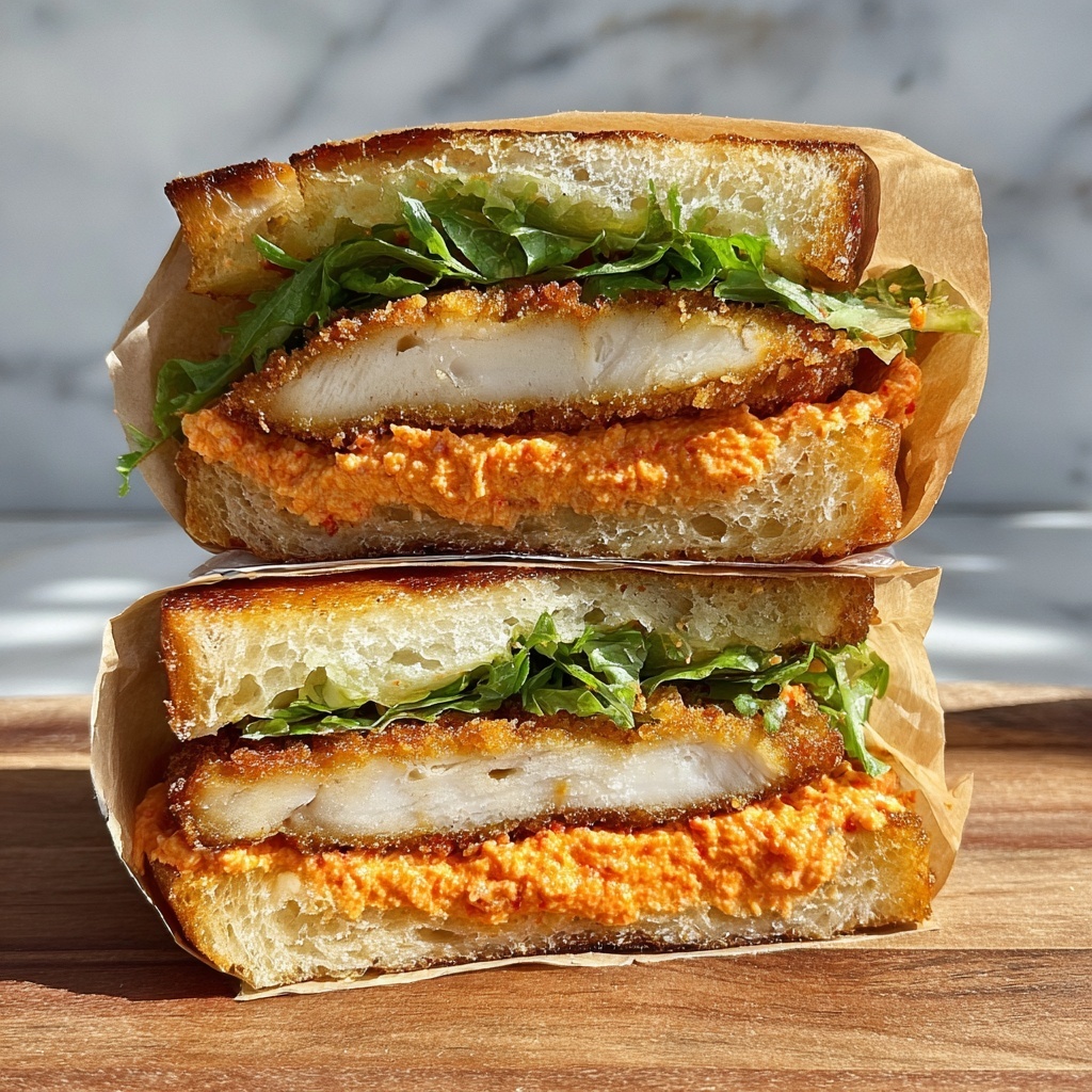 Crunchy Chicken Romesco Sandwich Recipe - Recipe Image