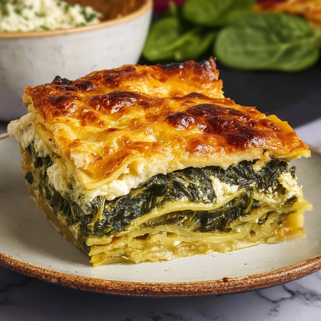 Croissant Spinach, Feta, and Gruyere Strata Recipe - Recipe Image