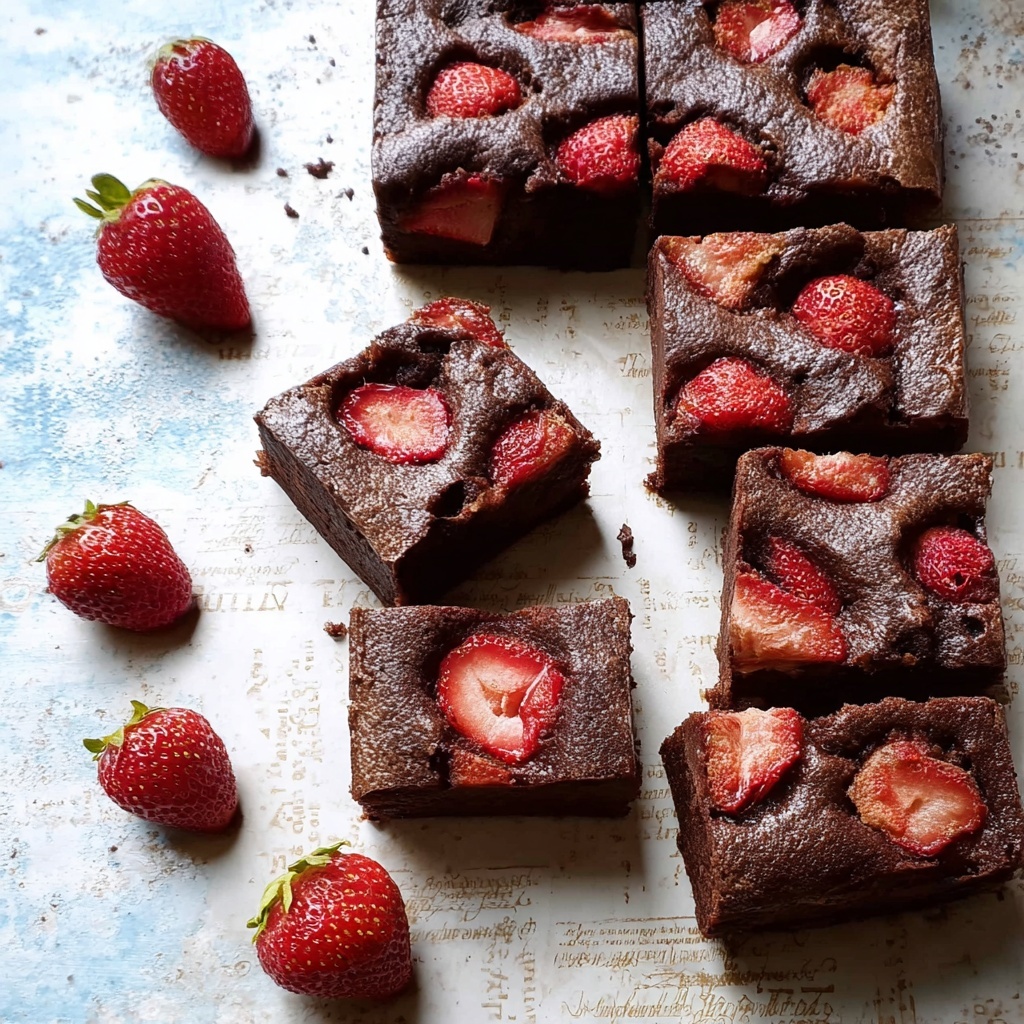 Strawberry Chocolate Brownies Recipe - Recipe Image