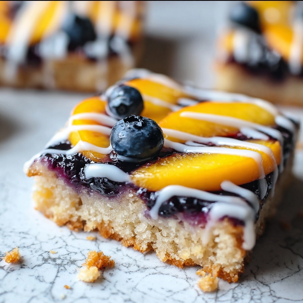 Blueberry Peach Tart with Vanilla Glaze Recipe - Recipe Image