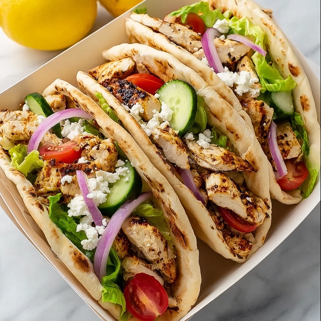 Grilled Chicken Pitas with Cucumber Yogurt Sauce Recipe - Recipe Image