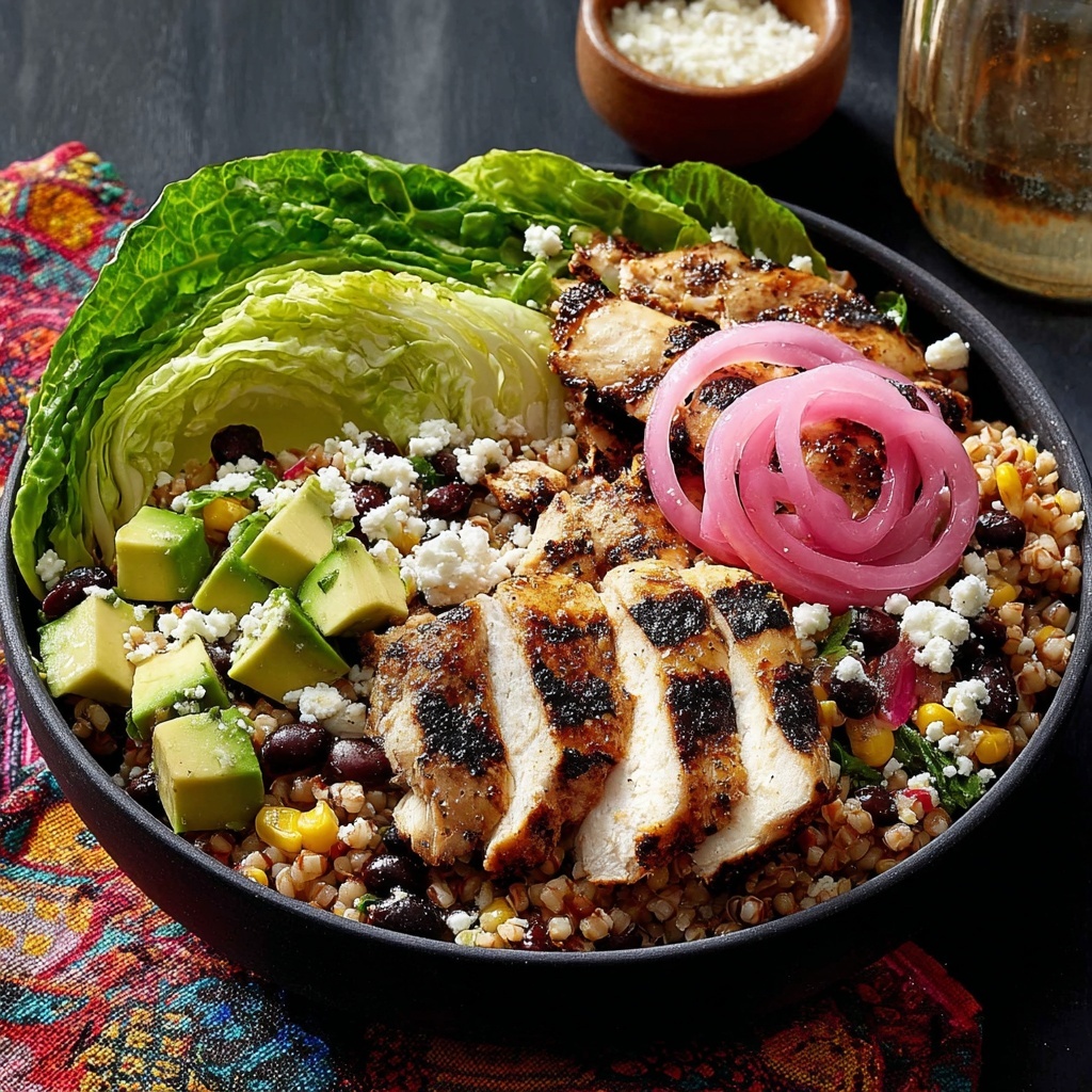 Grilled Chicken with Roasted Vegetables Bowl Recipe - Recipe Image