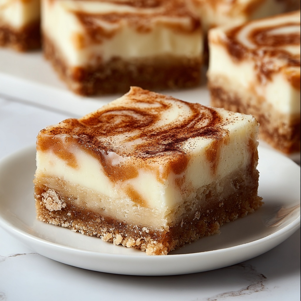 Blender Cinnamon Roll Cheesecake Bars Recipe - Recipe Image