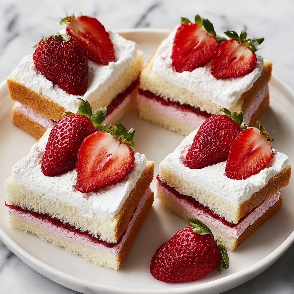 Delicious Strawberry Tea Sandwiches Perfect for Summer Parties Recipe - Recipe Image