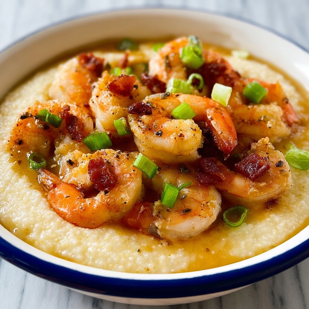 Creamy Shrimp and Grits with Bacon and Lemon Recipe - Recipe Image