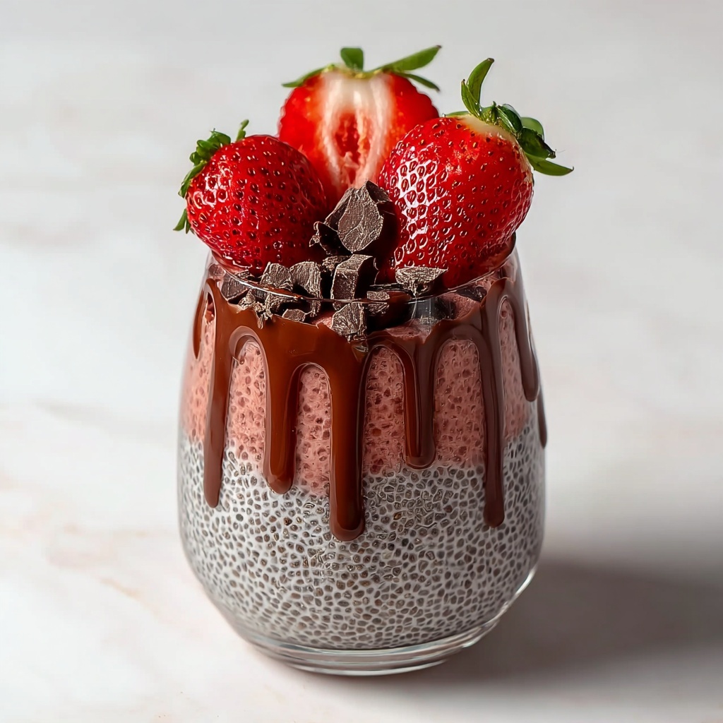 Chocolate-Covered Strawberry Chia Pudding Recipe - Recipe Image