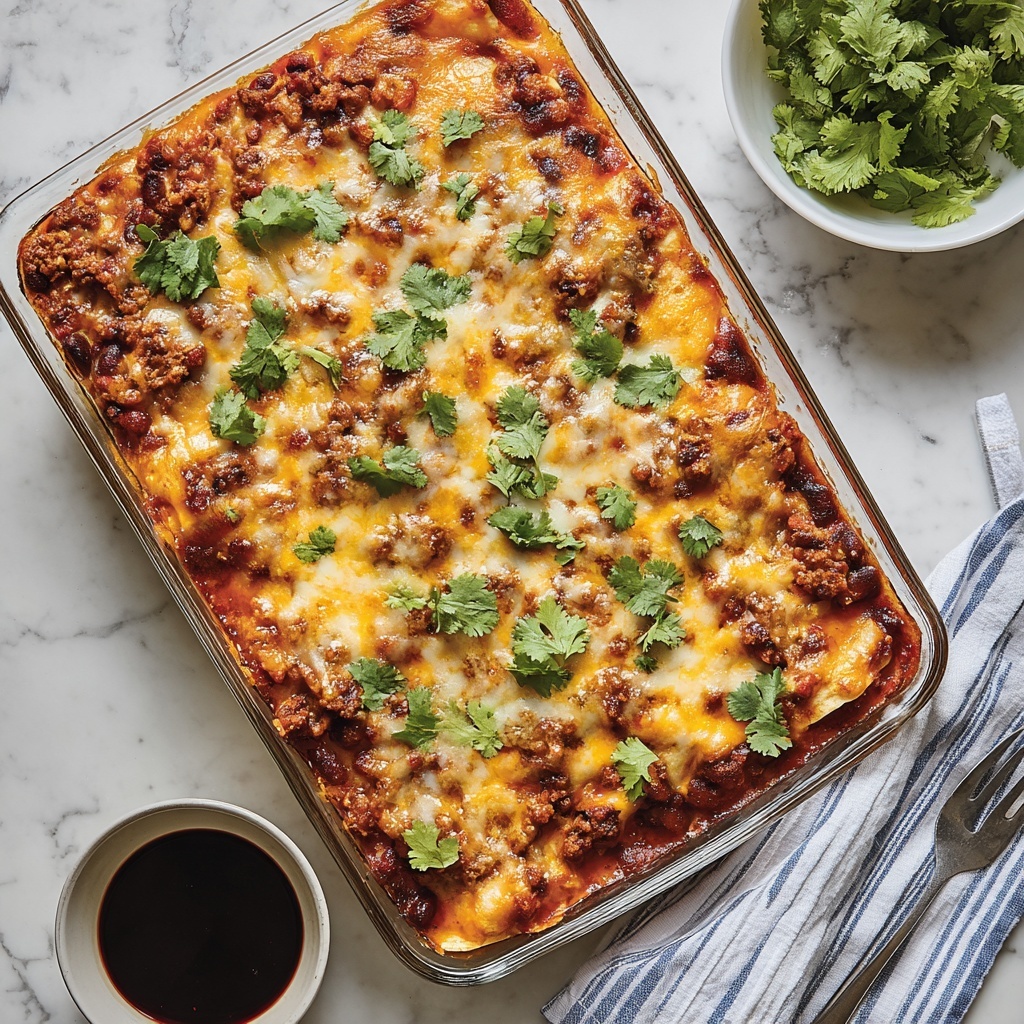 Beef Enchilada Casserole Recipe - Recipe Image
