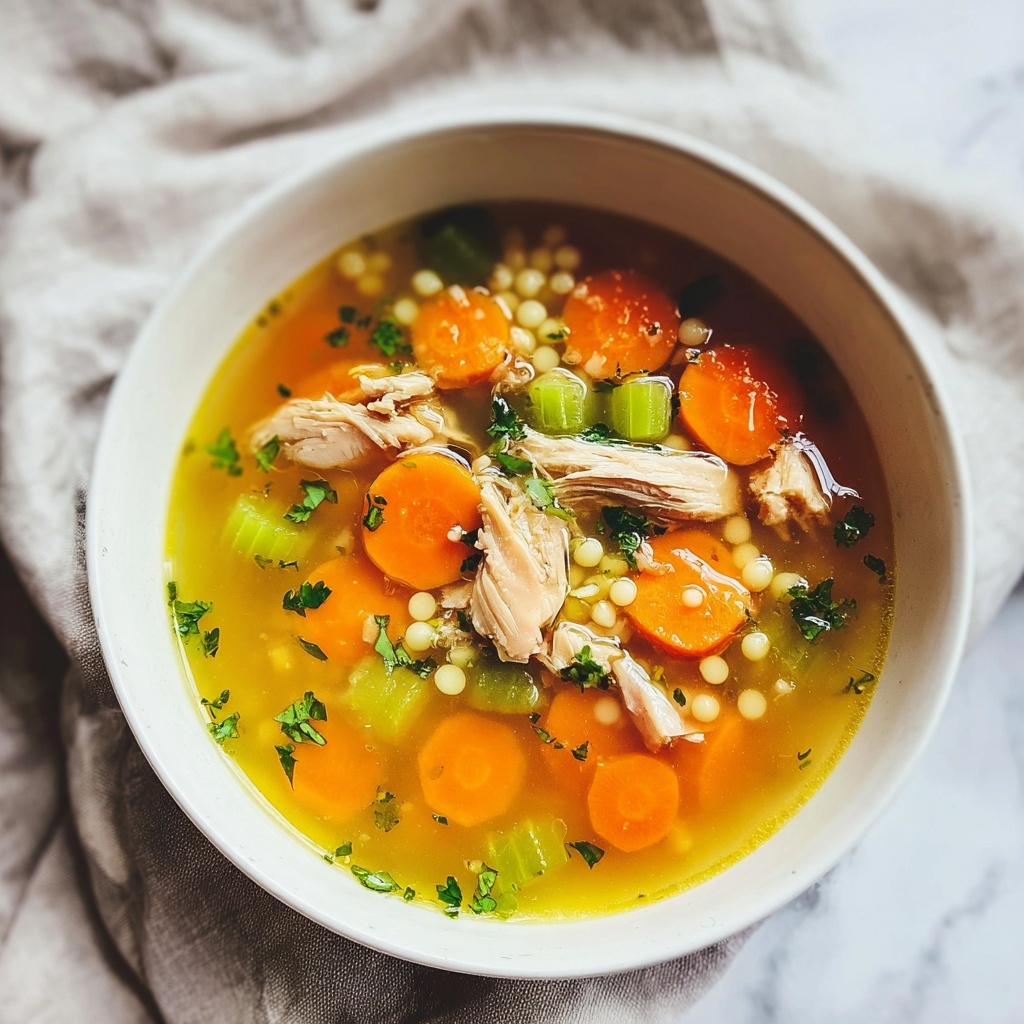 Leftover Turkey Soup with Couscous and Fresh Herbs Recipe - Recipe Image