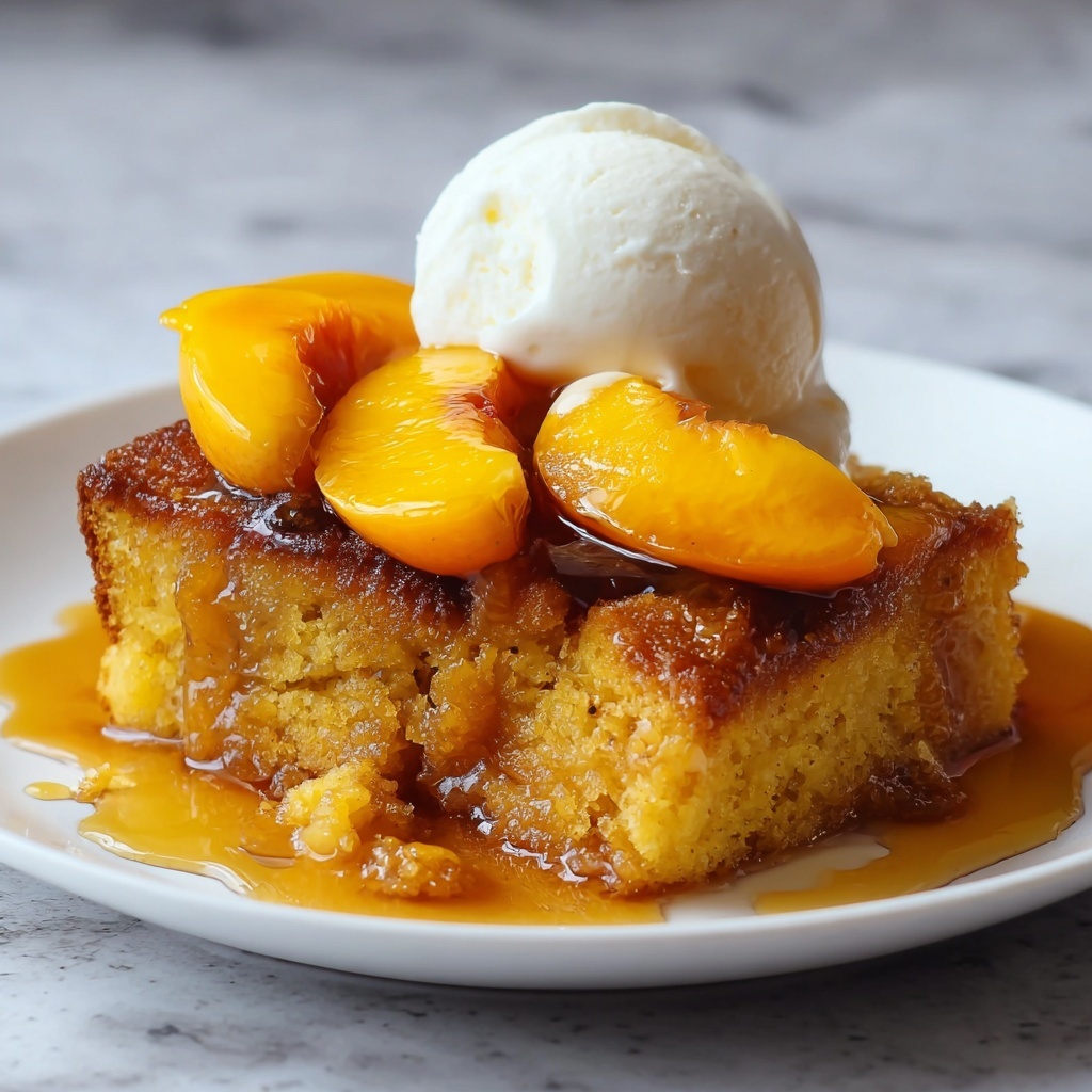 Peach Cobbler French Toast Bake: Golden, Creamy Bliss! Recipe - Recipe Image
