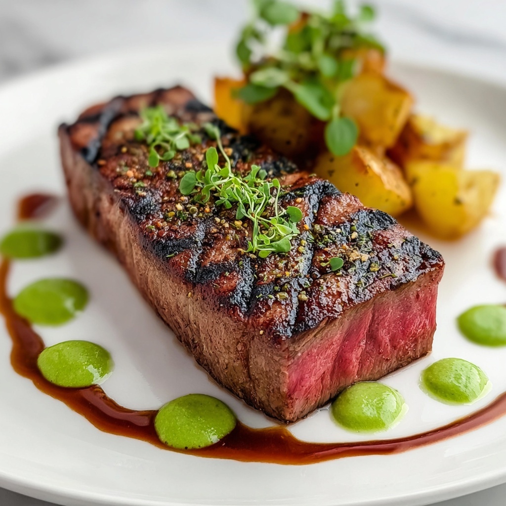 Wasabi-Crusted Seared Ribeye Recipe - Recipe Image