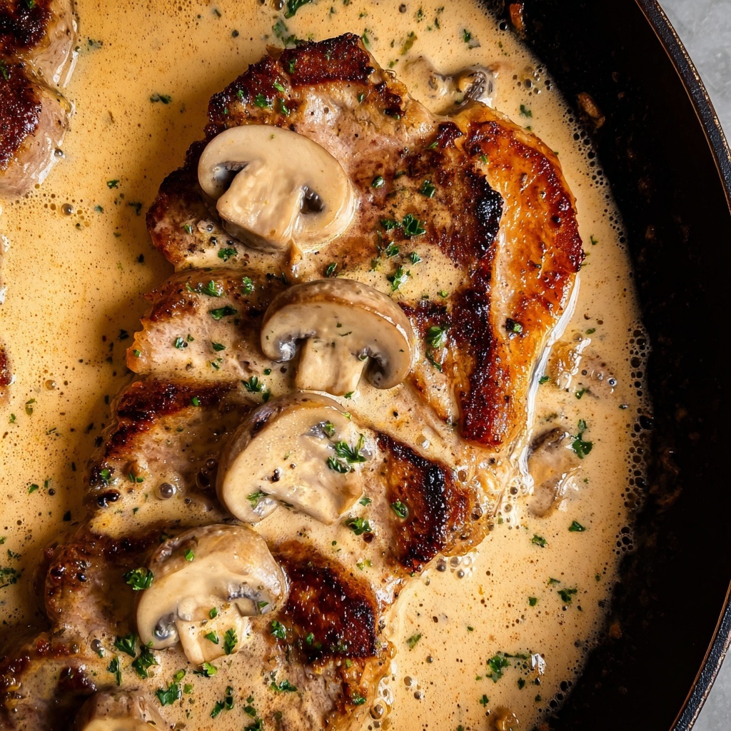 Creamy Mushroom Pork Chops Recipe - Recipe Image
