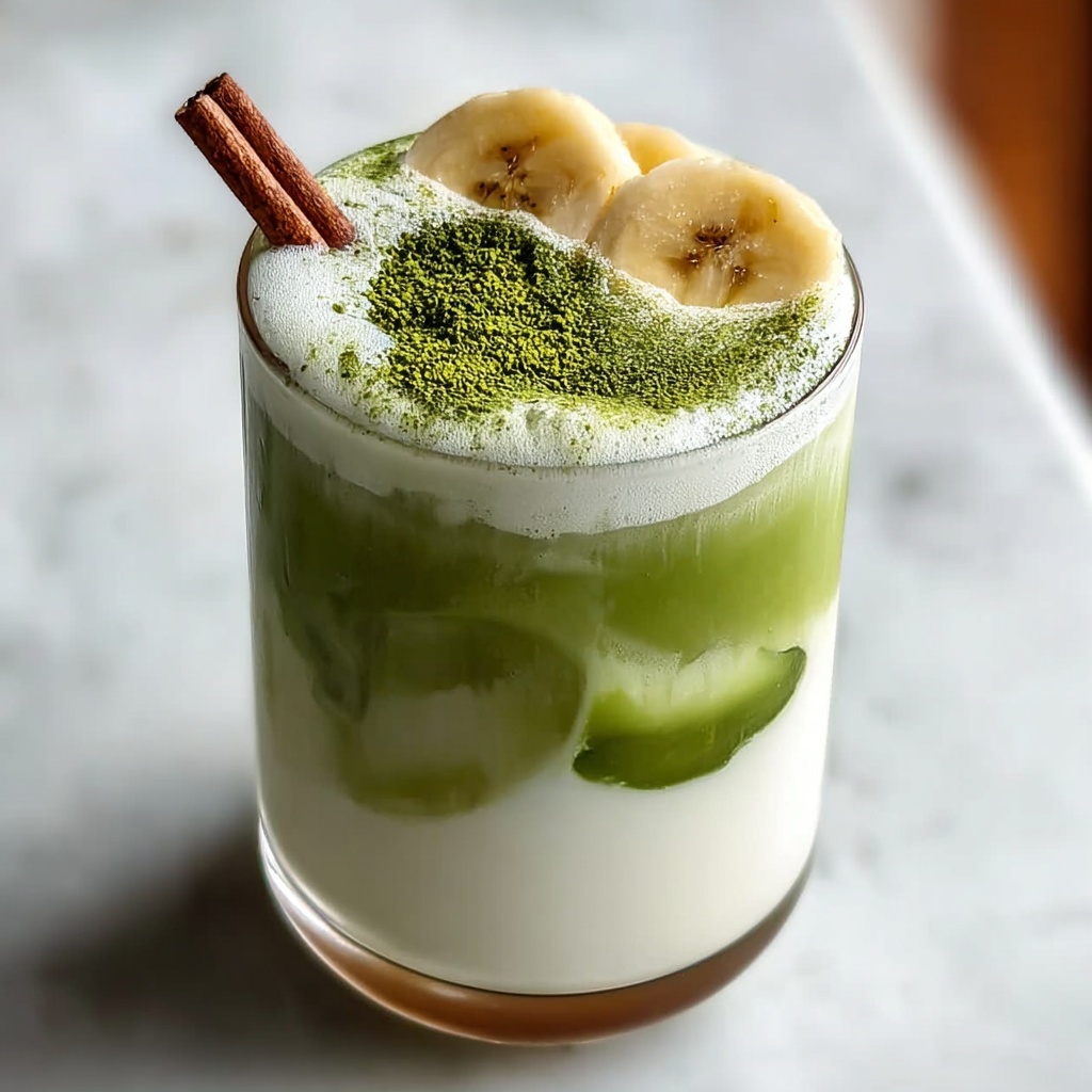 Creamy Easy Banana Matcha Latte for a Refreshing Boost Recipe - Recipe Image