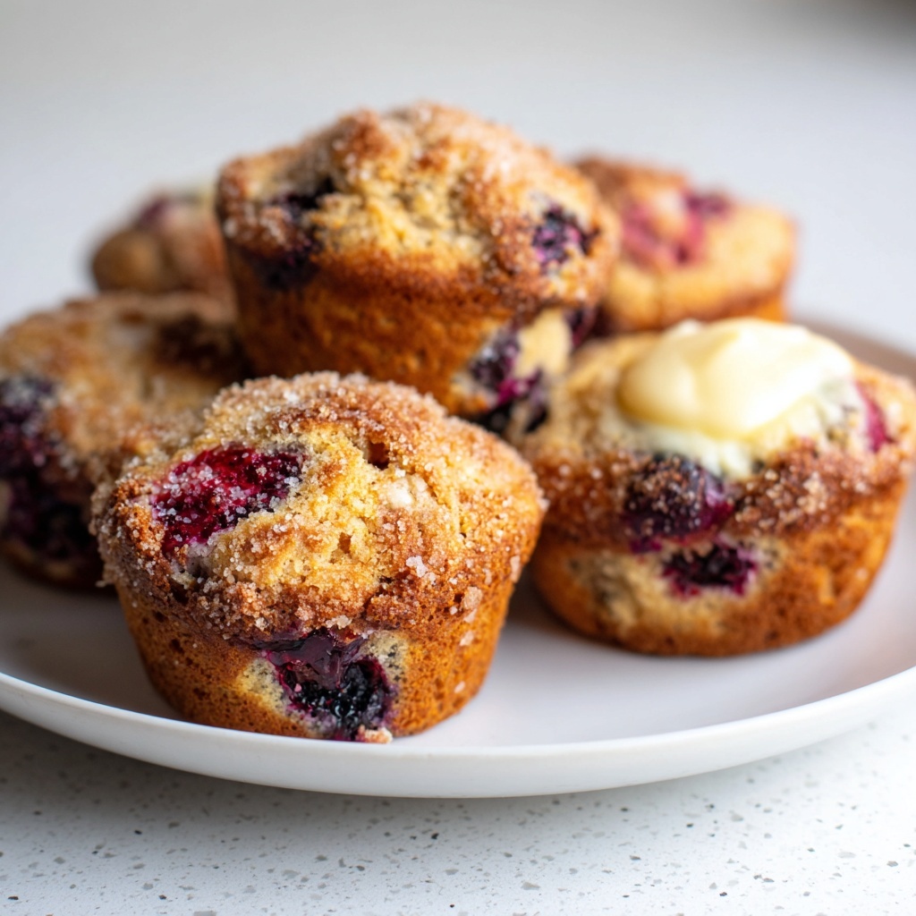 Mixed Berry Muffins with Sugary Tops Recipe - Recipe Image