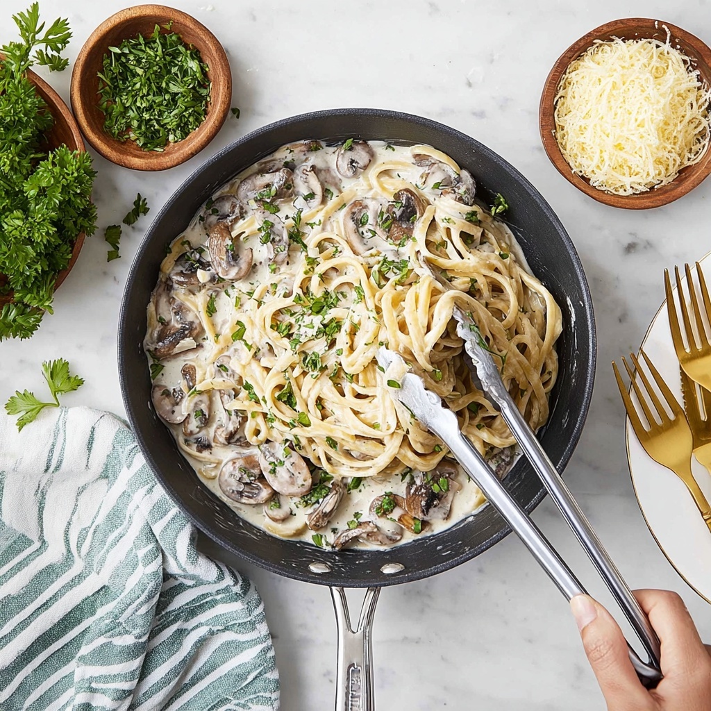 Creamy Mushroom Pasta Recipe - Recipe Image
