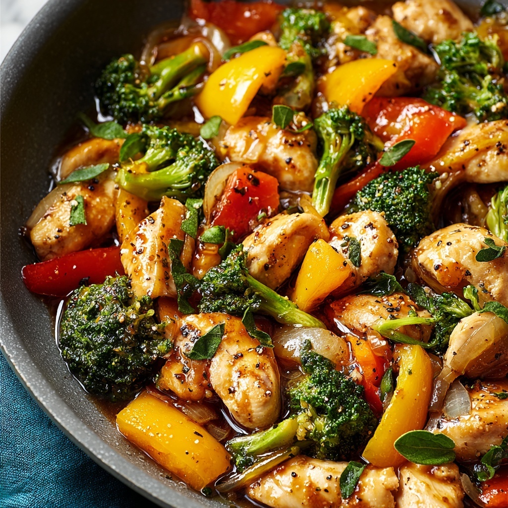 Healthy Chicken and Vegetables Skillet Recipe - Recipe Image
