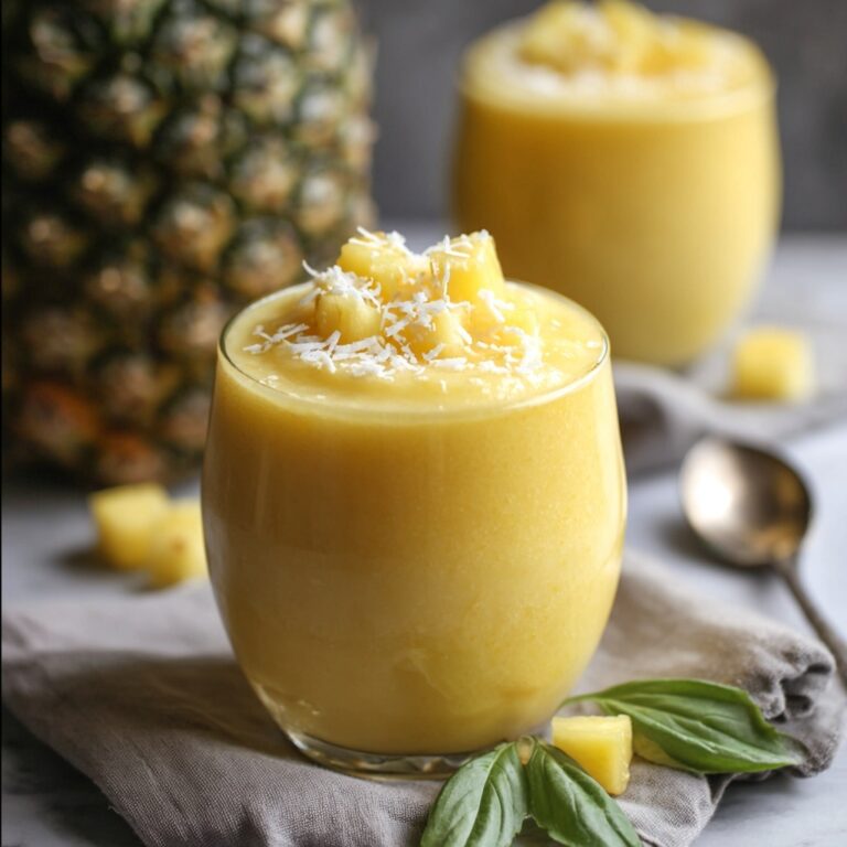 Fruity Summer Cold Pineapple Soup Recipe