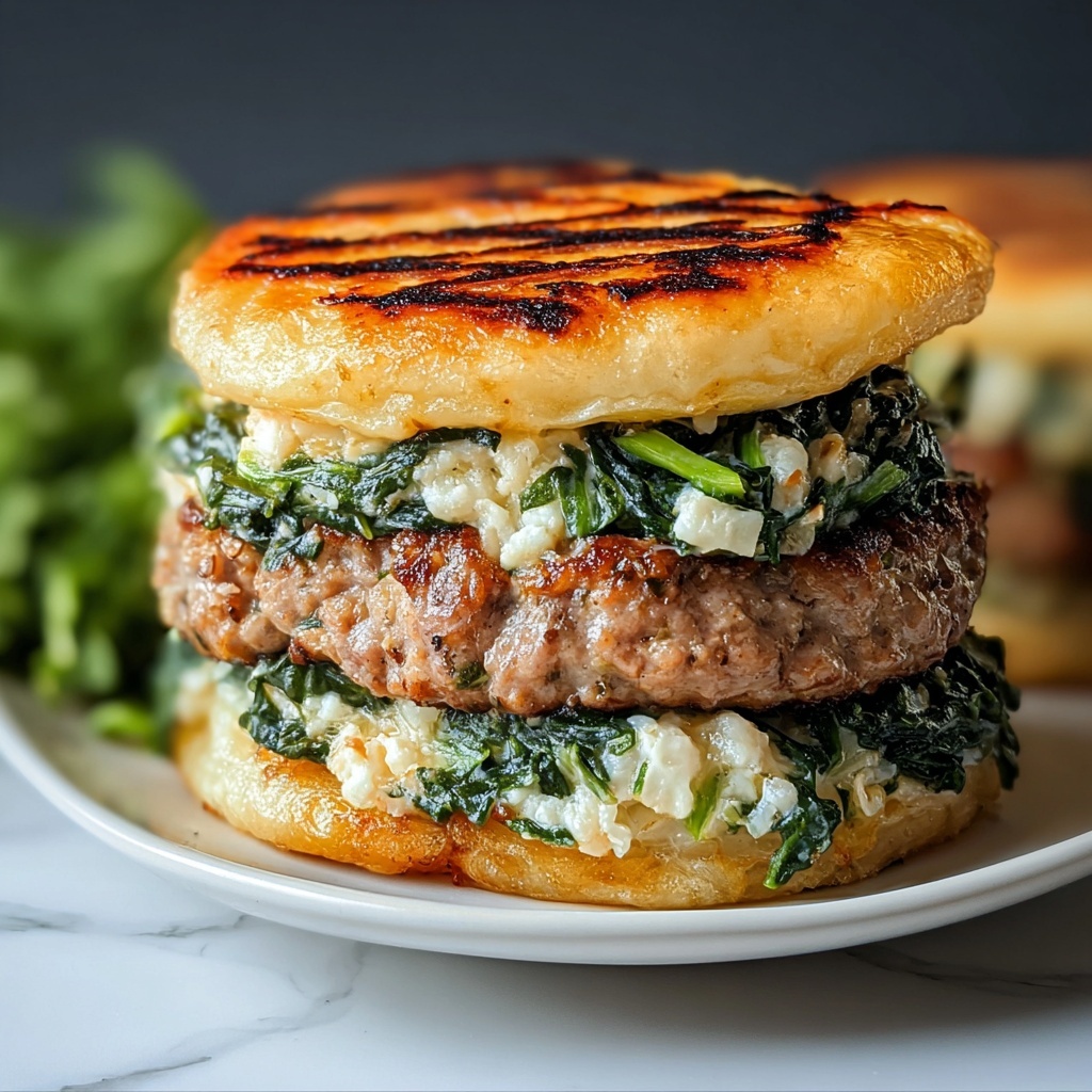 White Cheddar and Spinach Chicken Burgers Recipe - Recipe Image