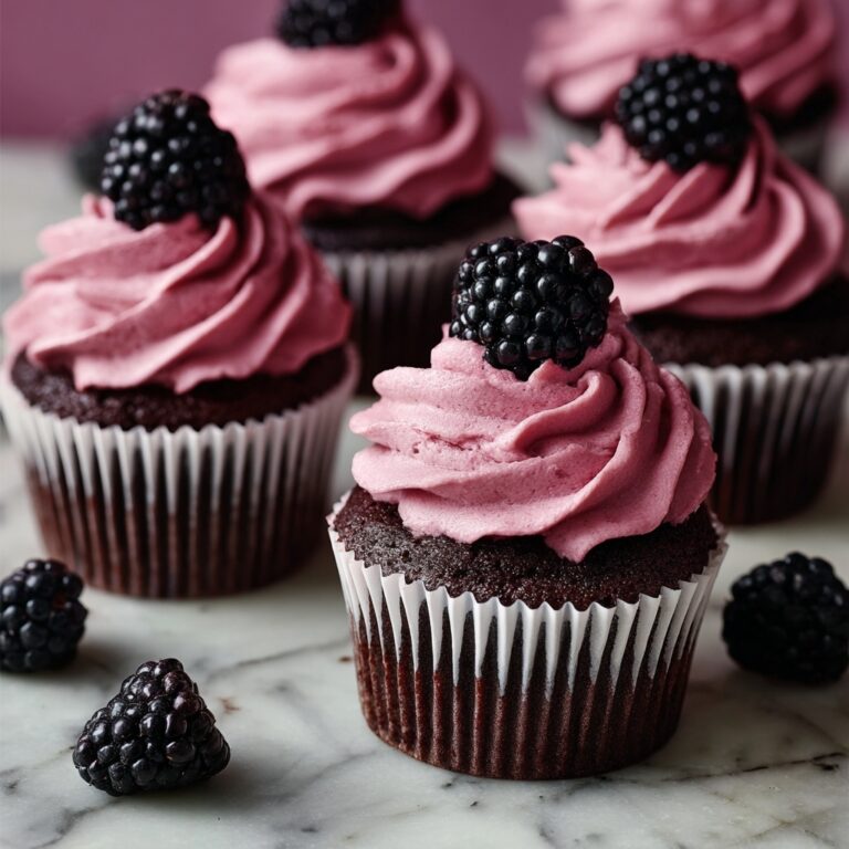 Chocolate Cupcakes with Blackberry Buttercream Recipe