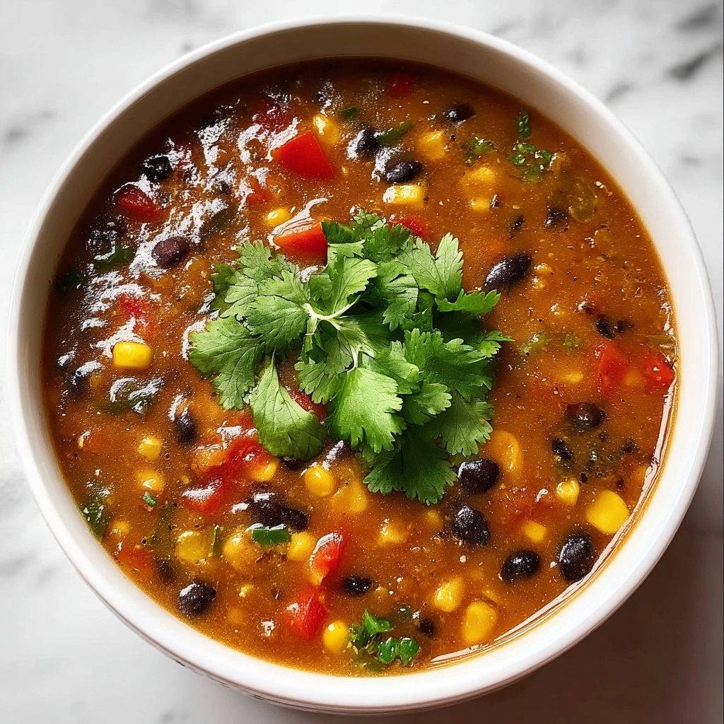 Black Bean Southwest Soup: 5 Steps to Cozy Goodness Recipe - Recipe Image