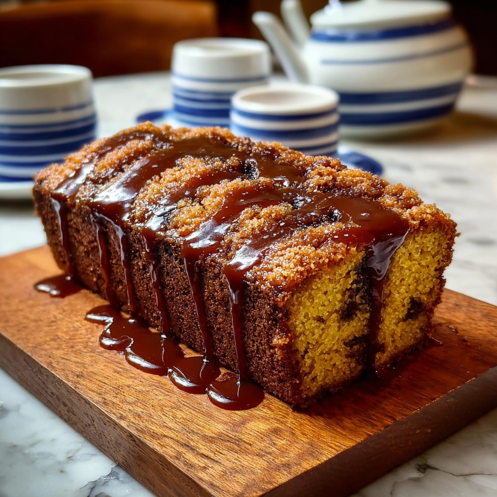 Sticky Date Carrot Pudding Loaf with Cinnamon Syrup Recipe - Recipe Image