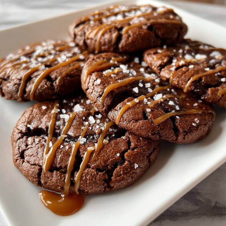 Double Chocolate Salted Caramel Cookies Recipe