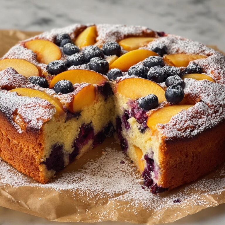 Peach Blueberry Summer Cake Recipe