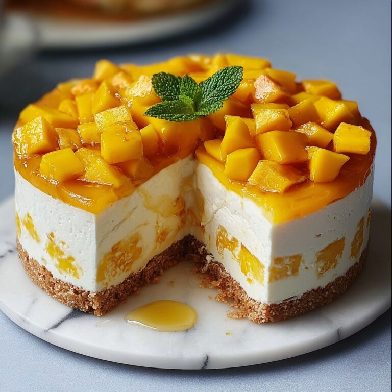 Unbaked Cheese and Mango Cake Recipe