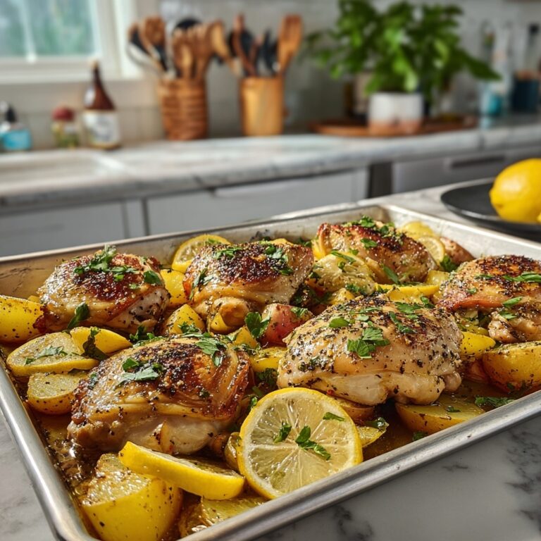 One Pan Greek Lemon Chicken and Potatoes Recipe