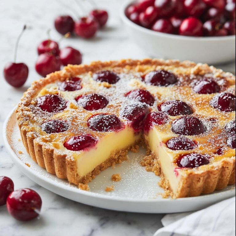 German Cherry Custard Pie Recipe