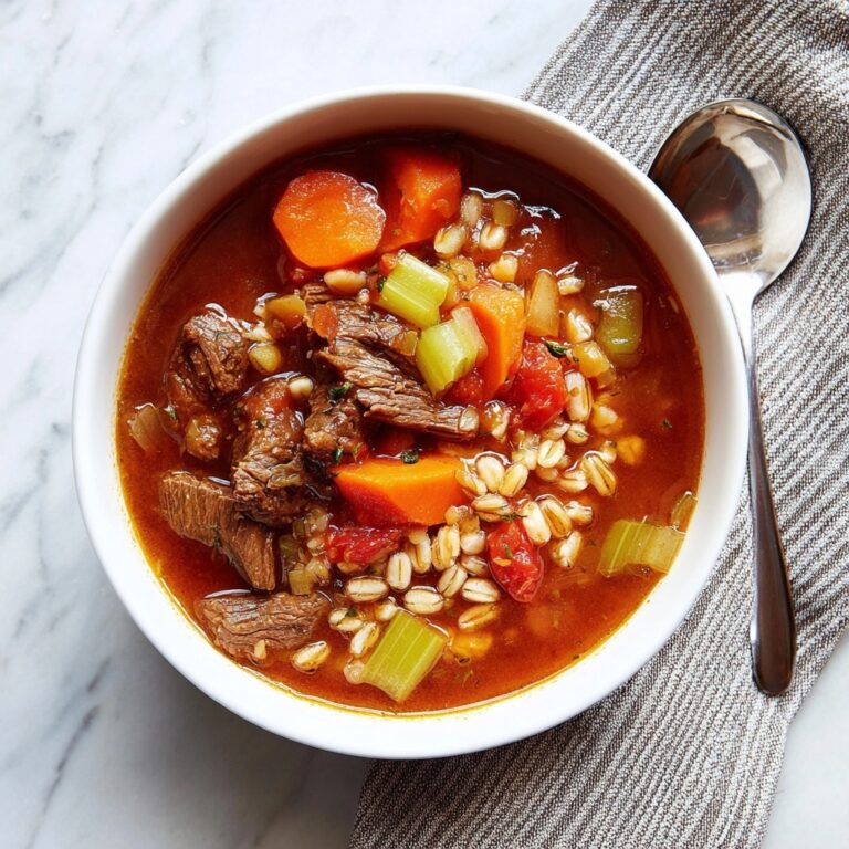 Slow Cooker Beef Barley Soup Recipe