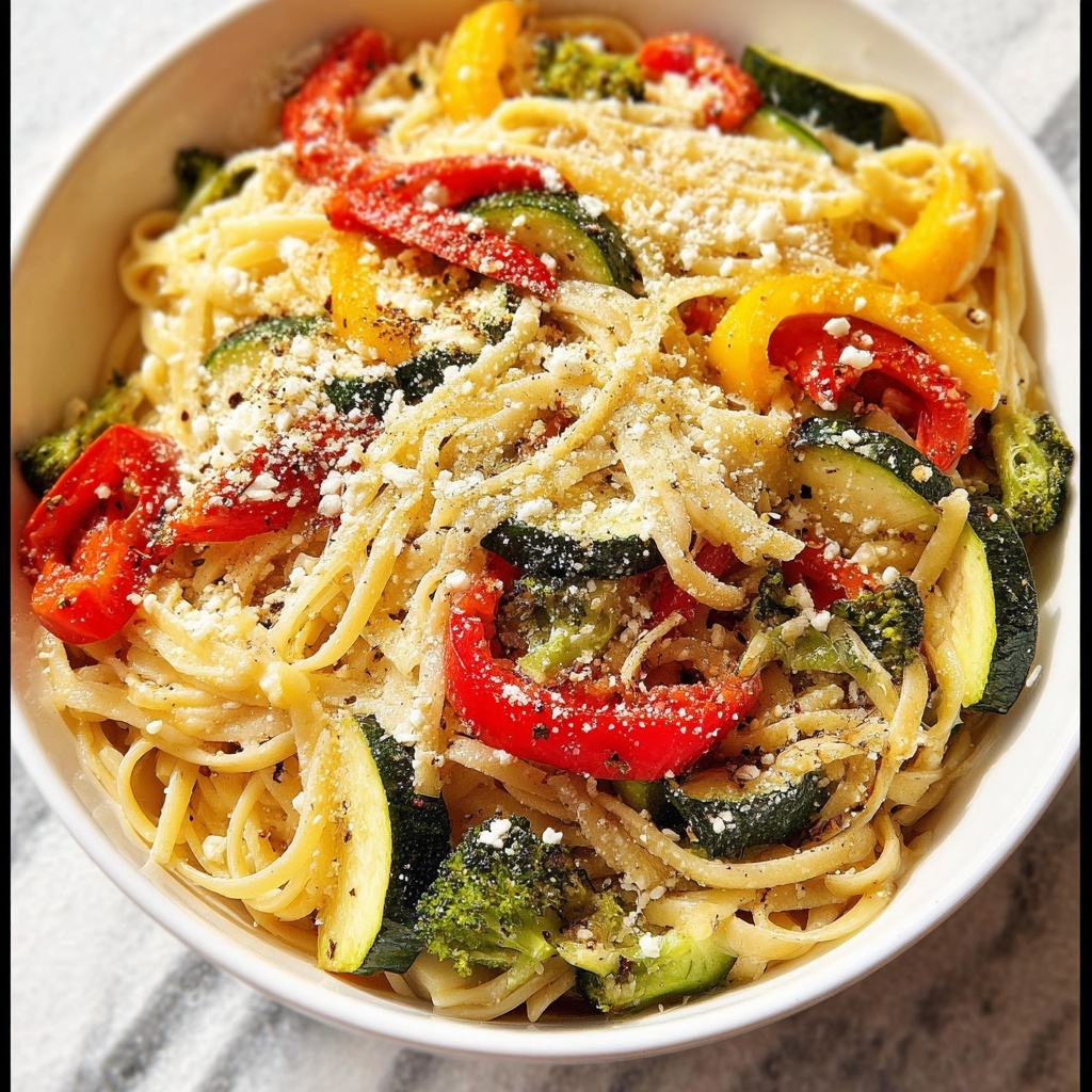 Creamy Pasta Primavera Recipe - Recipe Image