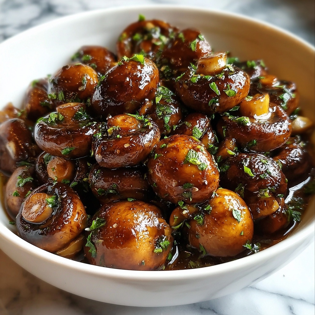 Roasted Mushrooms with Balsamic, Soy, and Herbs Recipe - Recipe Image