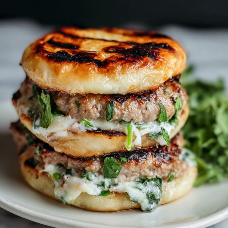 White Cheddar and Spinach Chicken Burgers Recipe