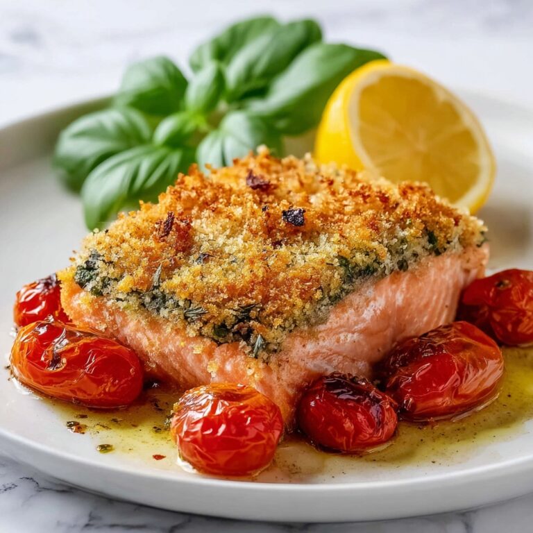 Pesto Parmesan Crusted Baked Salmon Recipe
