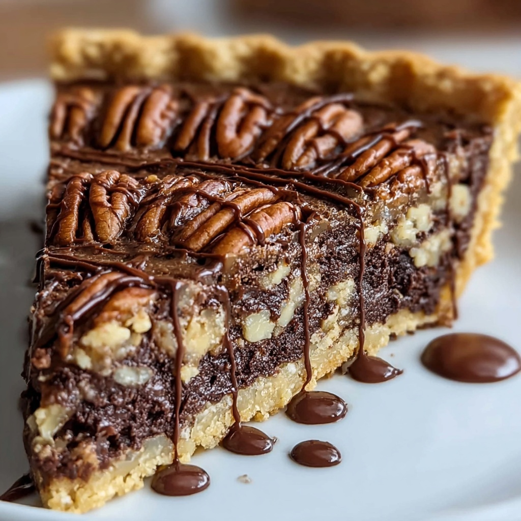 Brownie Pecan Pie Recipe - Recipe Image
