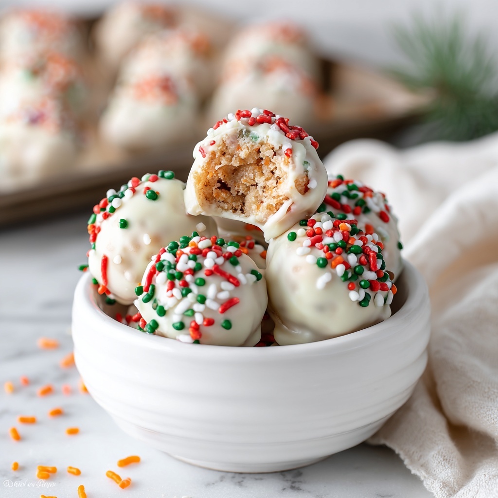 Christmas Sugar Cookie Truffles Recipe - Recipe Image