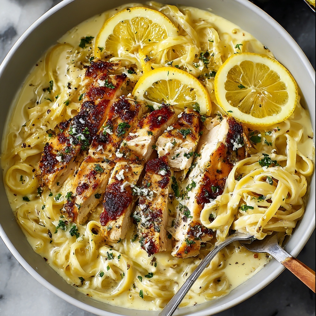 Creamy Lemon Chicken Pasta Recipe - Recipe Image