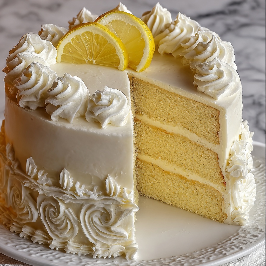 Italian Lemon Cream Cake Recipe - Recipe Image