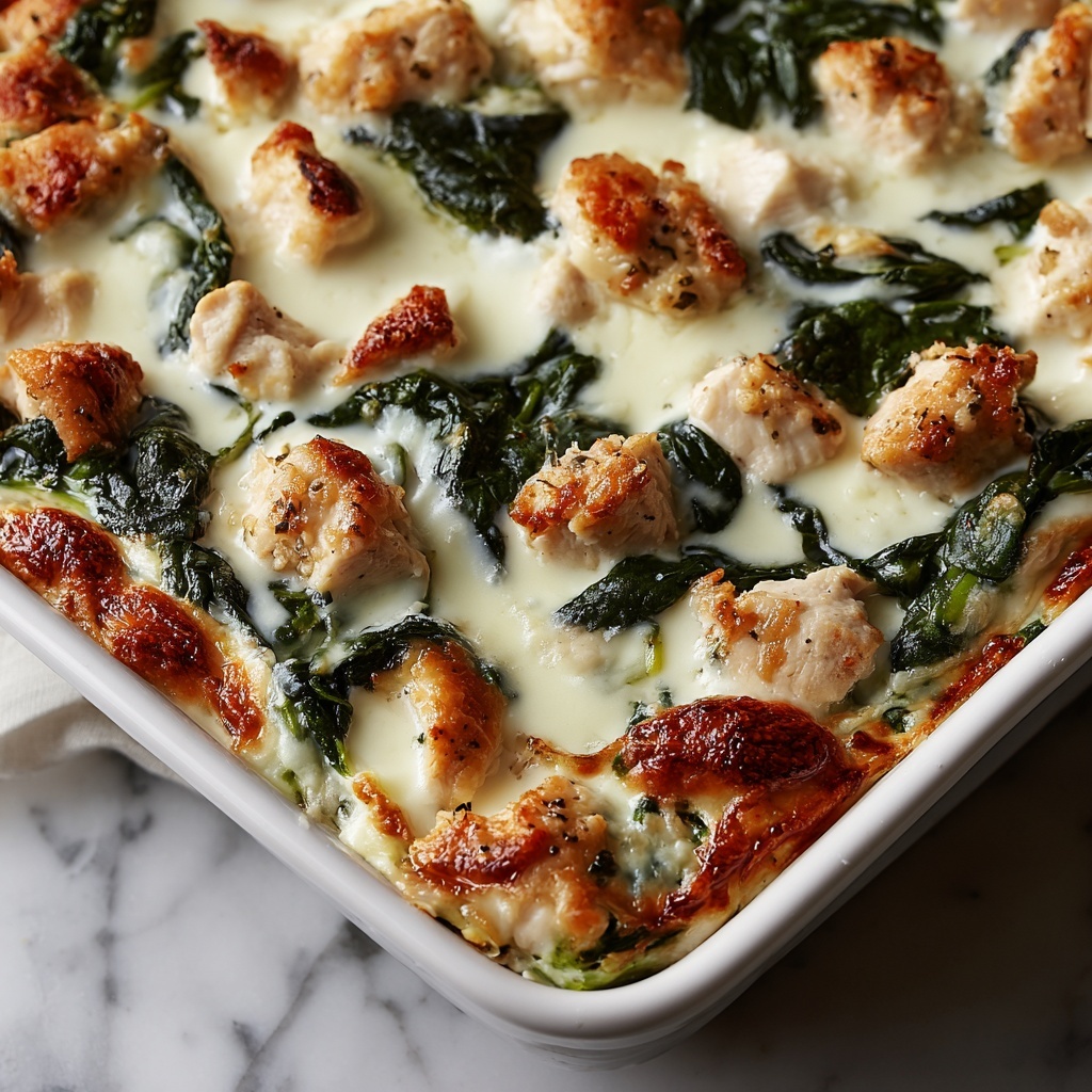Chicken and Spinach Casserole with Cream Cheese Recipe - Recipe Image
