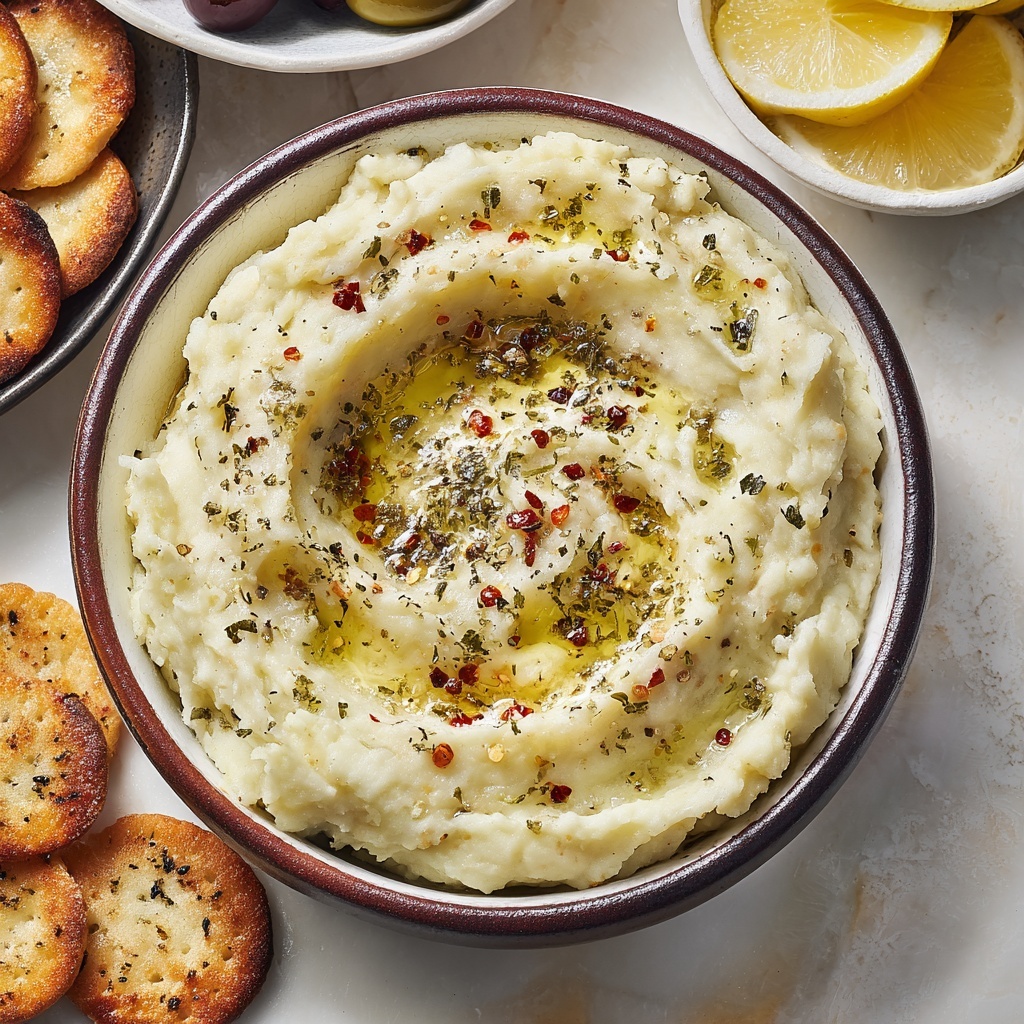 Easy Skordalia (Greek Garlic Dip) Recipe - Recipe Image