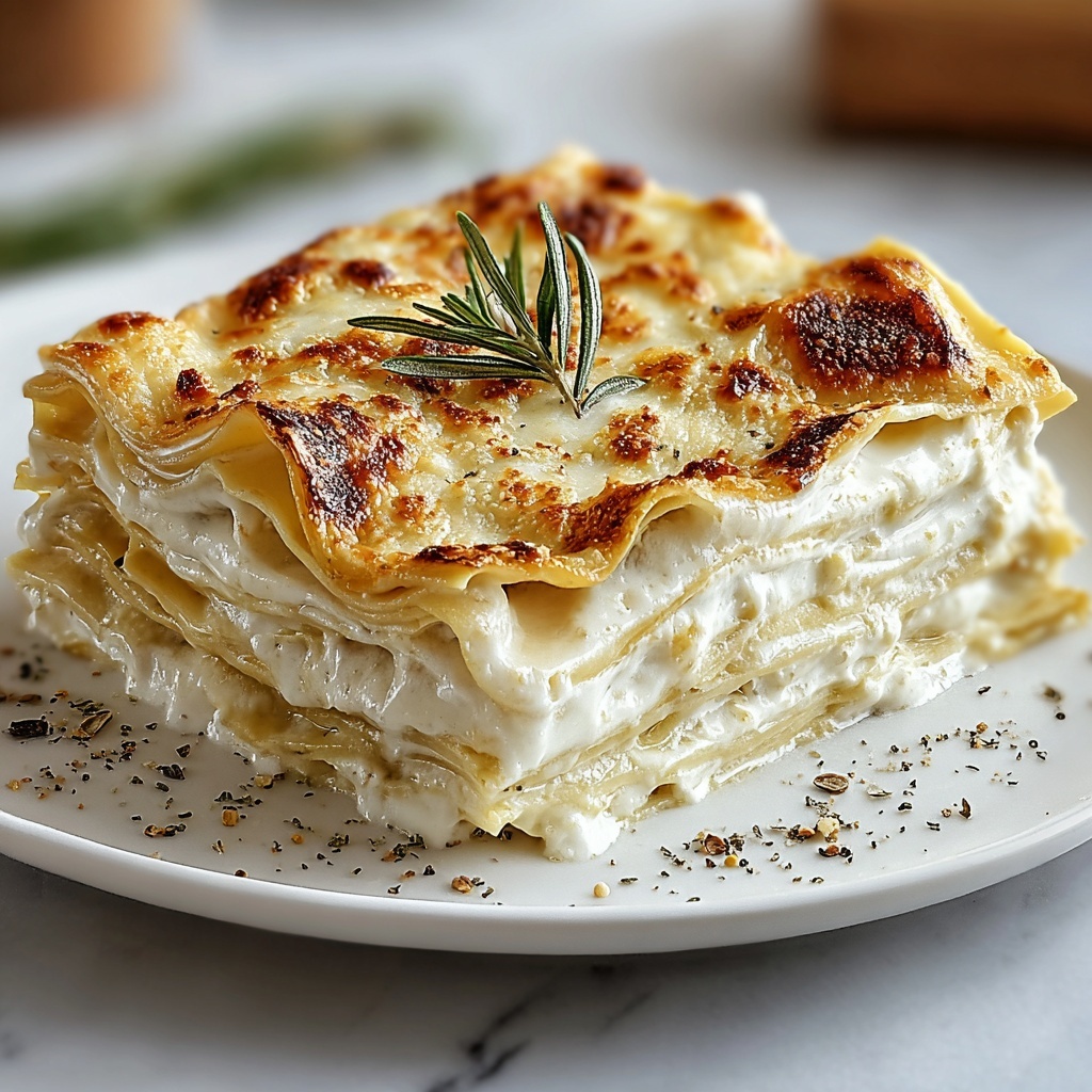 Creamy White Lasagna Delight Recipe - Recipe Image