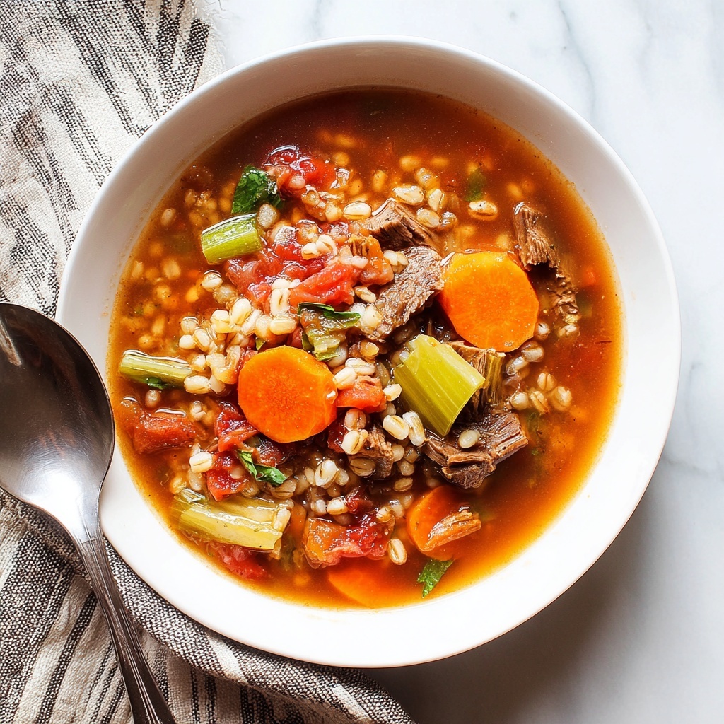 Slow Cooker Beef Barley Soup Recipe - Recipe Image