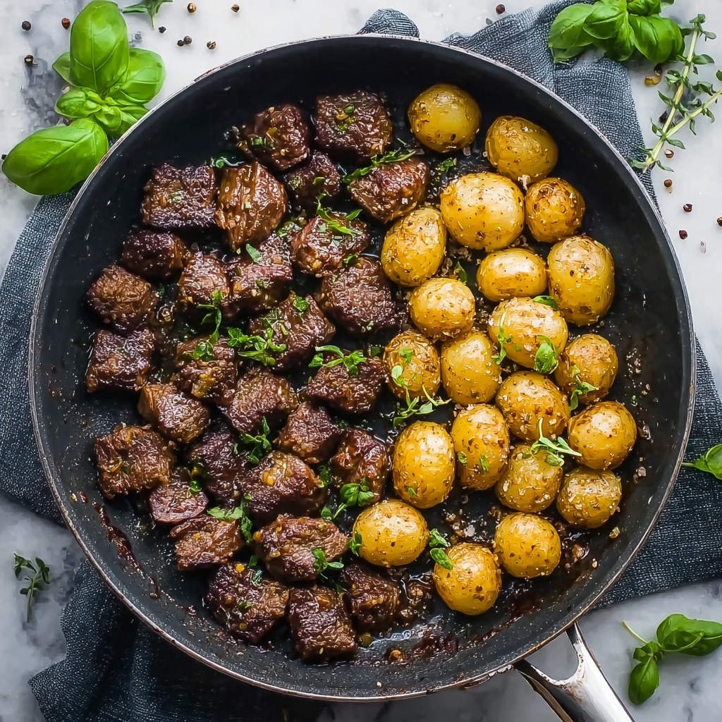 Steak Bites with Gnocchi in Garlic Rosemary Butter Recipe - Recipe Image