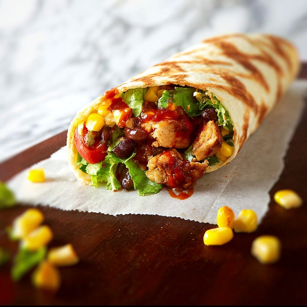 BBQ Chicken Salad Wraps Recipe - Recipe Image