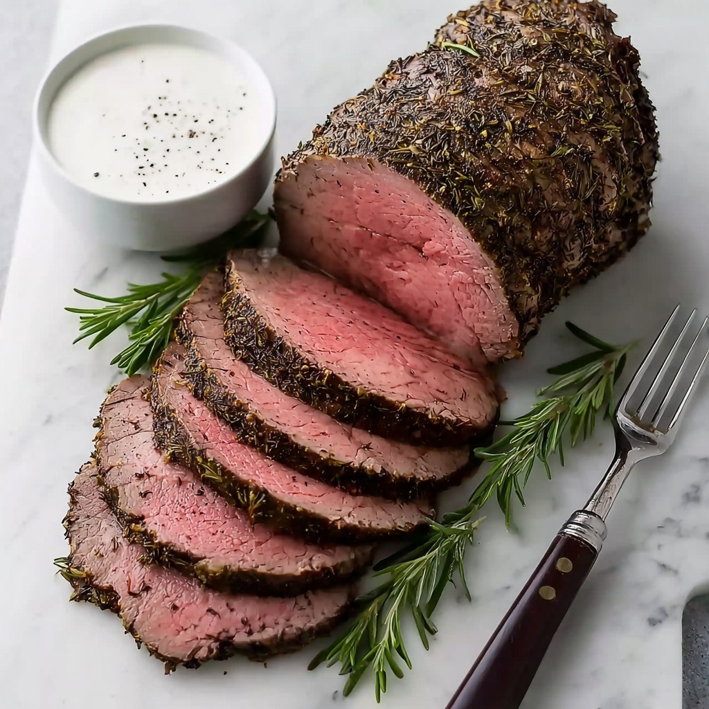 Roast Beef with Herb Crust and Horseradish Sauce Recipe - Recipe Image